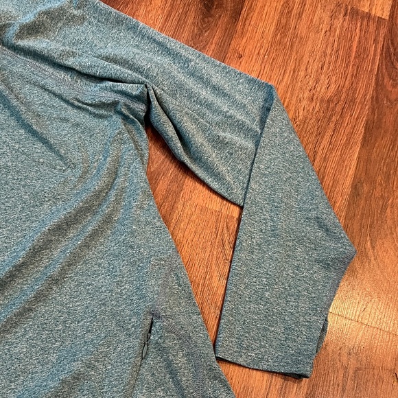 Teal Lightweight Patterned Hooded Top - Picture 5 of 9